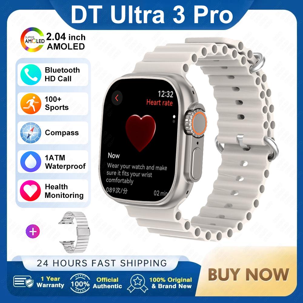 2025Новые DT Ultra 3 Pro Google map NFC Смарт-часы 32G Память Музыка Видео NFC Bluetooth Звонок Водонепроницаемые Смарт-часы