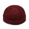 Vintage Brimless Dome Hats Unisex Fashionable No-Brim Cap Stylish Headwear for All Seasons Skullies Beanie Solid  Docker Cap