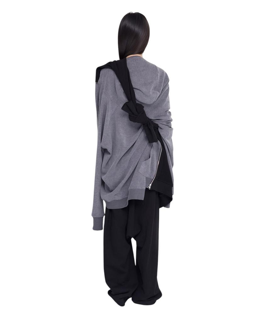 Asparagus Curved Zip-Up Jacket