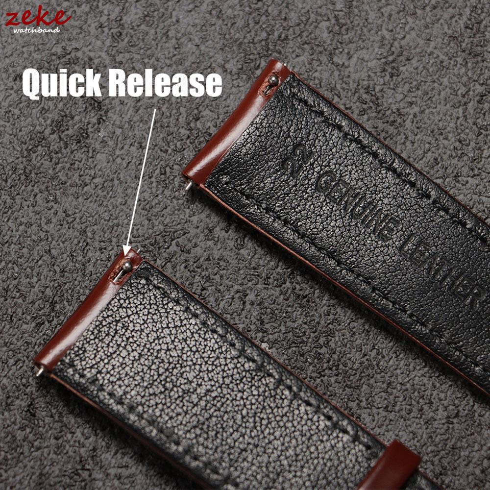Универсальный ремешок для часов из промасленной кожи 20 мм 22 мм, браслеты с быстрой заменой, коричневый черный ремешок из натуральной кожи для Samsung Watch 7/6/5/4