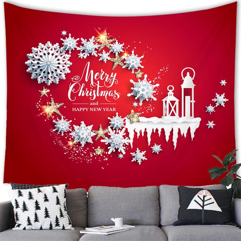 Рождественские шары с принтом, украшение, гобелен, домашний декор, гобелен, Рождественская комната, гостиная, Настенный декор, фон Tapisserie de Noël