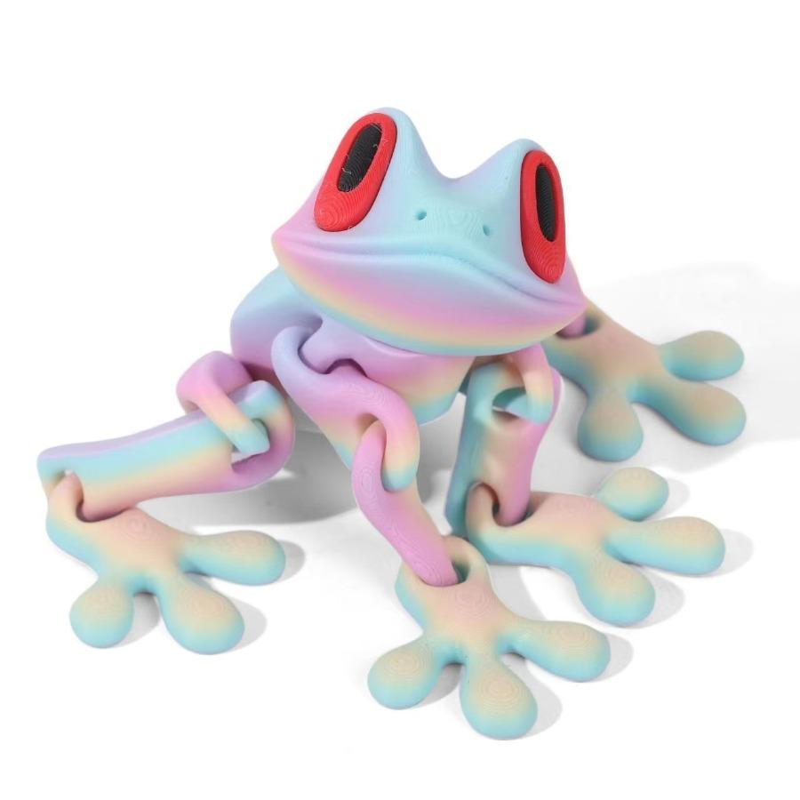 Popular cutting-edge 3D-printed magnetic frog fridge magnet with movable joints and night-light dragon effect