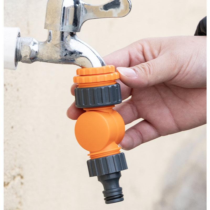 1Pc Plastic Quick Connector Splitte Anti-Bending Faucet Connector Freely Rotatable Faucet Splitter Adjustable Irrigation Water Connector Suitable