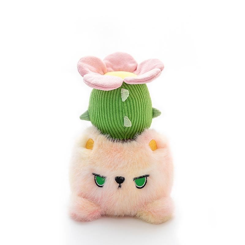 Creative Love Cat Cactus Plush Potted Plant Girls Office Sun Flower Table Company Event Gifts