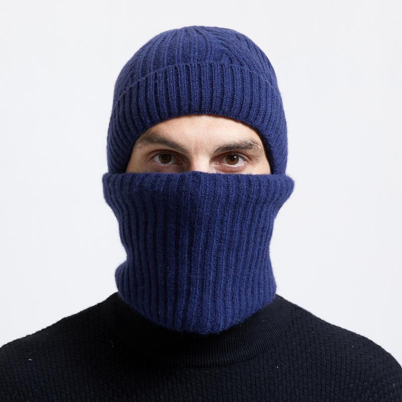 European and American new acrylic solid color light board knitted hat autumn and winter warm thickened sleeve windproof wool hat
