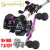 SOUGAYILANG Fishing Reel 7.2:1 Gear Ratio Bait Casting Fishing Reel 0-9 Magnetic Brake Left/Right Handle Fishing Reel