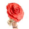 Свадебная шляпа-вуаль с розами и цветами, преувеличенный головной убор Марди Гра для женщин