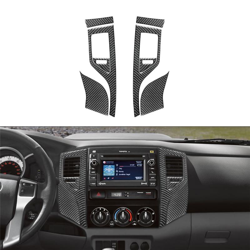 Для Toyota Tacoma 2012 2013 2014 2015 аксессуары для стайлинга автомобиля внутренняя отделка из углеродного волокна защитная