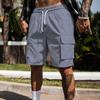 Muscle Men's Sports and Casual Shorts Summer Loose Fitting Workwear Large Pockets Quick Drying Five Point Shorts