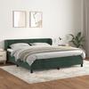 3127562 vidaXL Divan Bed and Mattress Dark Green 160x200cm Velvet