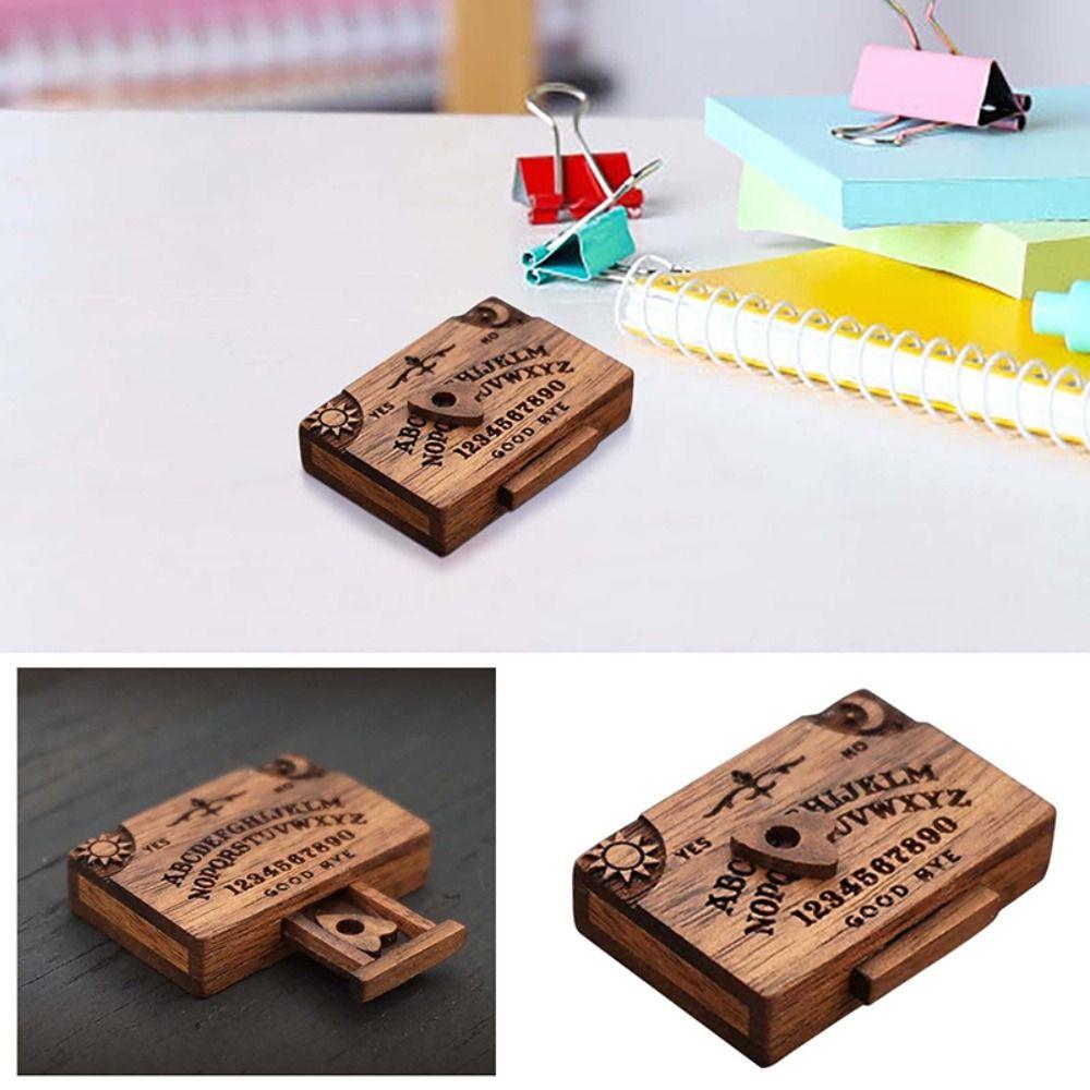 Handmade Wooden Miniatures Talking Spirit Board Emotional Love Drawer New Ouija Board with Drawer