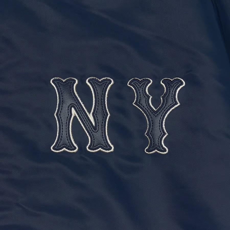 New MLB Puffer Jacket Unisex Marine Blue 3AJPB0151-50NYS