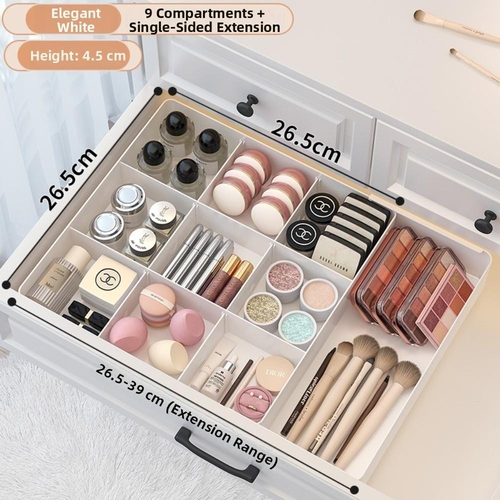 Makeup Storage Drawer Organizer Plastic Kitchen Storage Box New Drawer Divider Tray Home Use