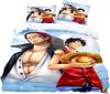 Anime ONE PIECES Bedding Set Ruffy Duvet Cover 3D Printing Quilt Cover Pillowcase Kids Boys Teenagers Bedroom Decoration