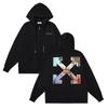 Off-White 2025 Autumn/Winter New OW Oil Painting Figure Pattern Men's and Women's Zipper Hoodie