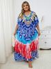 Colorful Bohemian Plus Size Women Robe Homewear Caftan Kaftan Light Jacket Swimsuit Cover-up Outfit Beach Wear House Robe Q1415