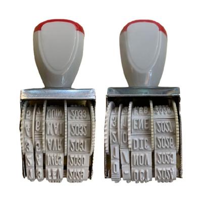 Штамповый ролик для бизнеса Офисный штамп-ролик Испанский штамп с датой Французский штамп с датой для скрапбукинга Офисный инструмент для штамповки