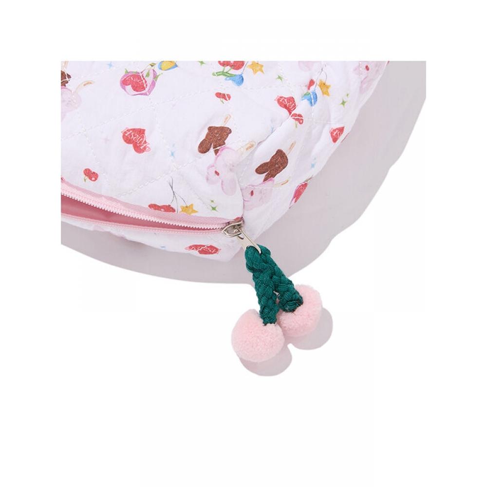 Kirsi Mellow Full Print Quilted Mini Pouch [pink]