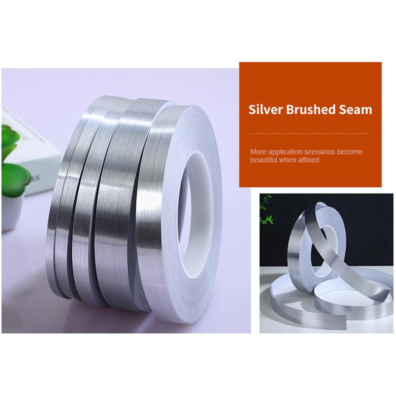 50 м/рулон черный золотой серебряный напольный кант водонепроницаемый шов настенные наклейки зазоры стены потолок украшение дома самоклеящаяся лента для плитки