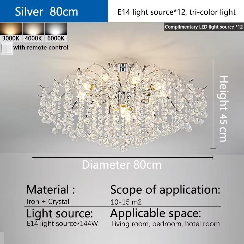Luxury Modern Crystal Ceiling Chandelier Led Ceiling Pendant Lamp Dining Living Room Bedroom Home Decor Hanging Light Fixture