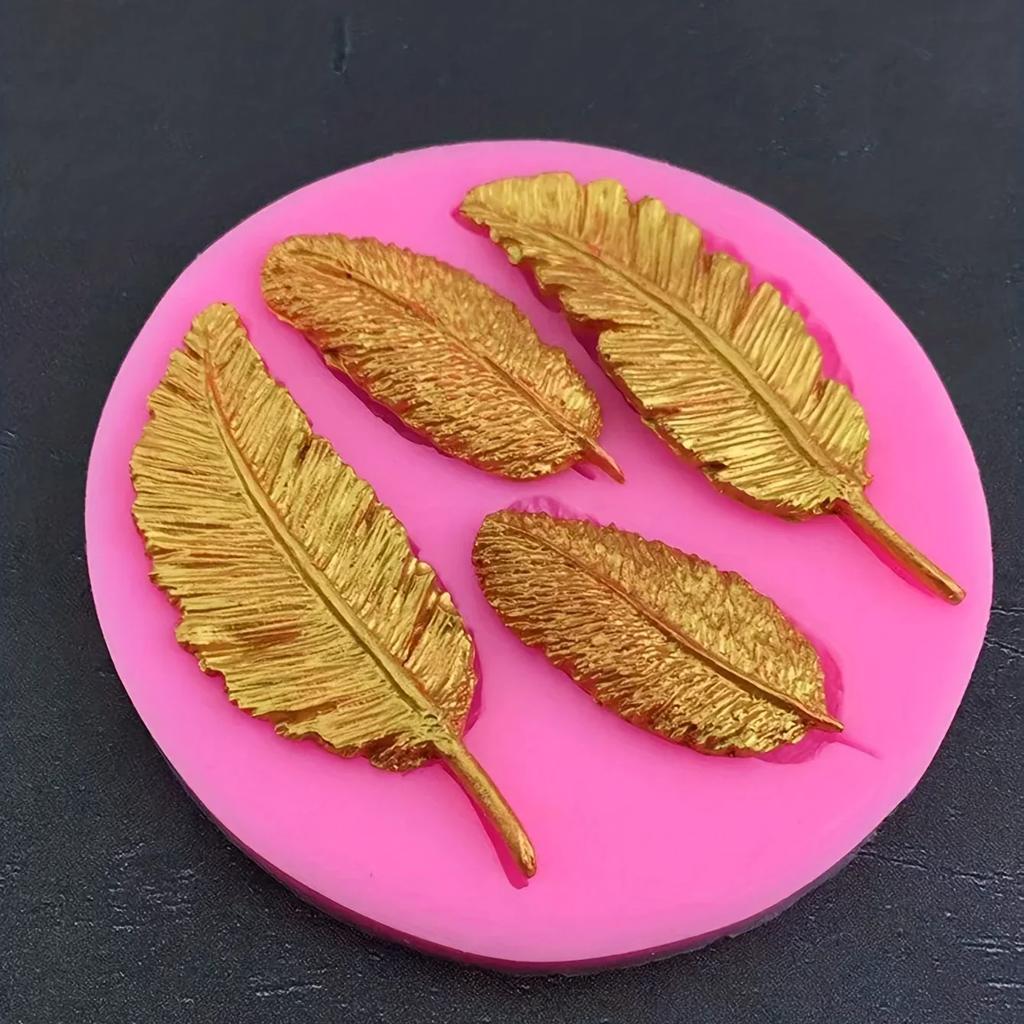 Feathers Silicone Cake Mold Cupcake Fondant Mold Cake Decorating Tools Chocolate Gumpaste Mould Resin Clay Candy Mold