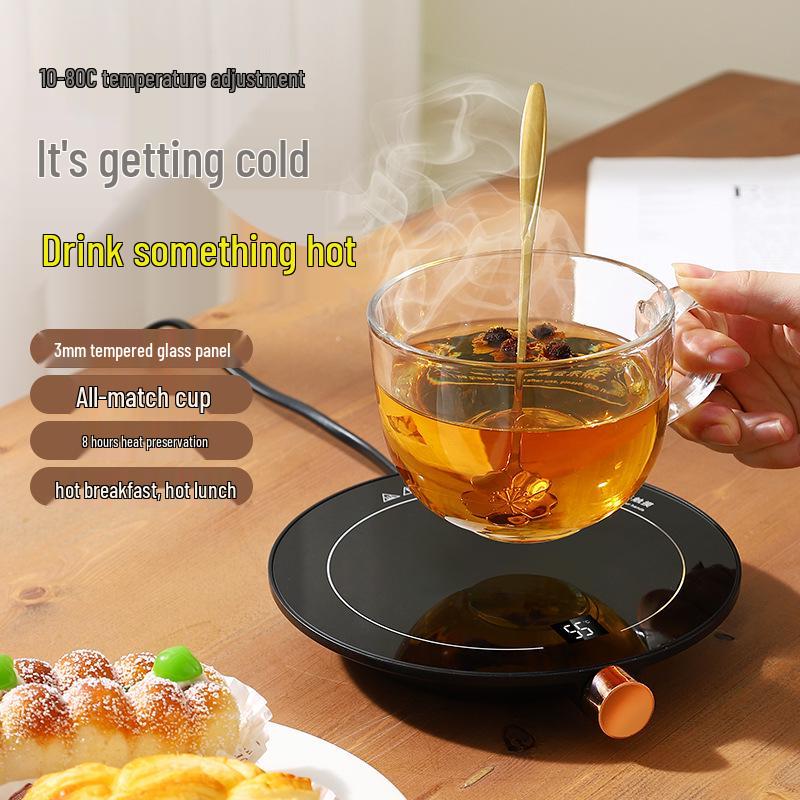 Automatic Smart Warm Coaster - 55°C Desktop Touch Plug-in