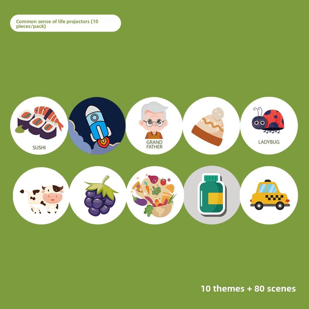 Проектор-игрушка для сна ребенка с фонариком и слайдами историй для детей