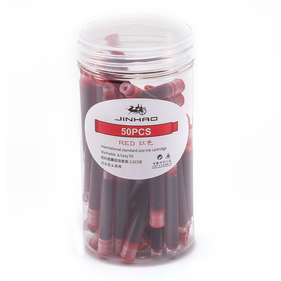 50pcs набор чернил для картриджа Jinhao для пополнения школы A6612