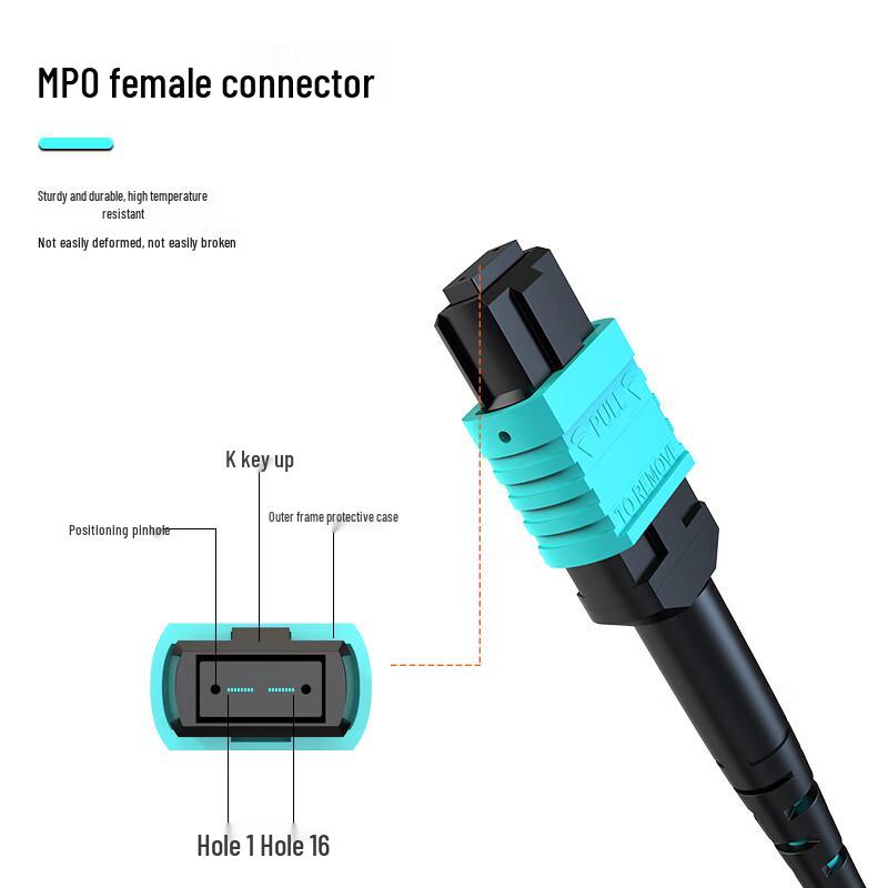 Dasheng Optical 16-Core MPO-LC OM3 Multimode Fiber Patch Cable
