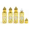Portable Vintage Bottles Luxury 15ml Essential Oil Bottles Empty Roller Ball Bottles Gold Bronzing Roll-on Bottle Sample Vial