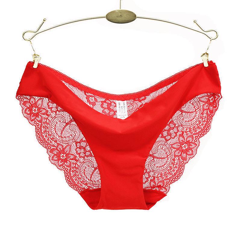 Women's Sexy Lace Panties Seamless Panty Briefs Underwear Breathable Hollow Triangle Underpants