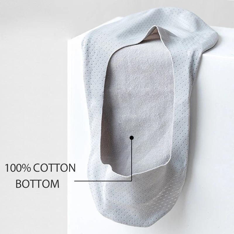 2/5 пар/лот мужские носки-лодочки 100% хлопок дезодорант впитывающий пот летние носки тонкие дышащие силиконовые нескользящие шелковые носки