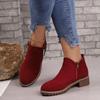 Women Boots 2024 Autumn Winter Boots Female Shoes Brand Ladies Ankle Heels Shoes for Women Suede Leather Boots Zapatos De Mujer