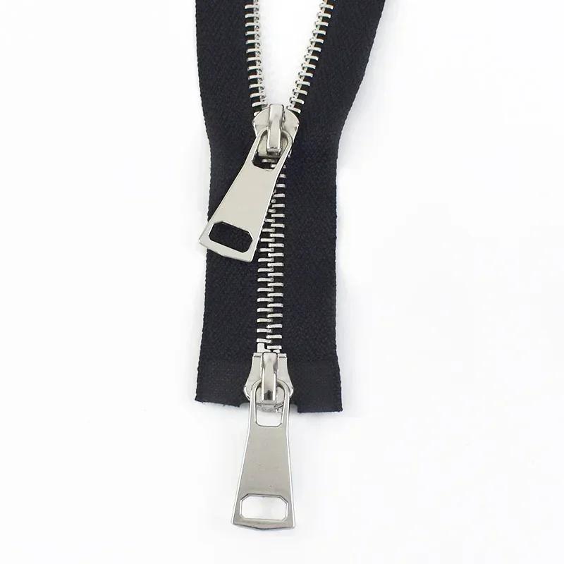 1-5 шт. 5# Металлические молнии 70/90/120 см Двусторонние разъемные молнии для пуховика Автоматическая блокировка Застежка-молния Швейный аксессуар для одежды