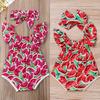 Fashion Cute Toddler Newborn Baby Girls Romper Watermelon Clothes Jumpsuit Bodysuit Outfits