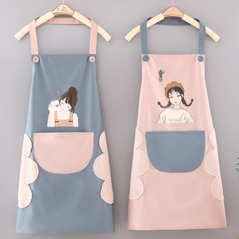Waterproof Cartoon Apron with Large Pocket - Unisex, Oil & Stain Resistant