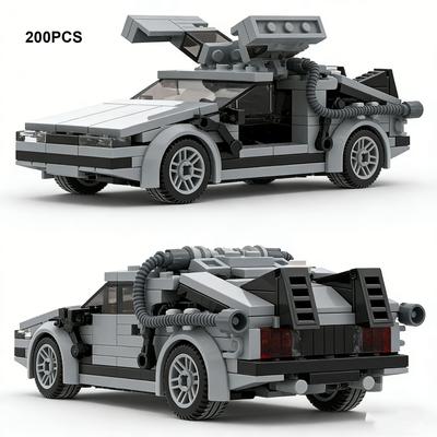200 шт. Конструктор Moc Спортивный Автомобиль Городской Гоночный Автомобиль Назад в Будущее Speed Champions Транспортное Средство DIY Кирпичи Игрушка Рождественский Подарок