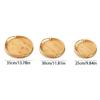 Round Shape Bamboo Tray Large Capacity Fast Food Tray Vintage Tea Set  Restaurant Use