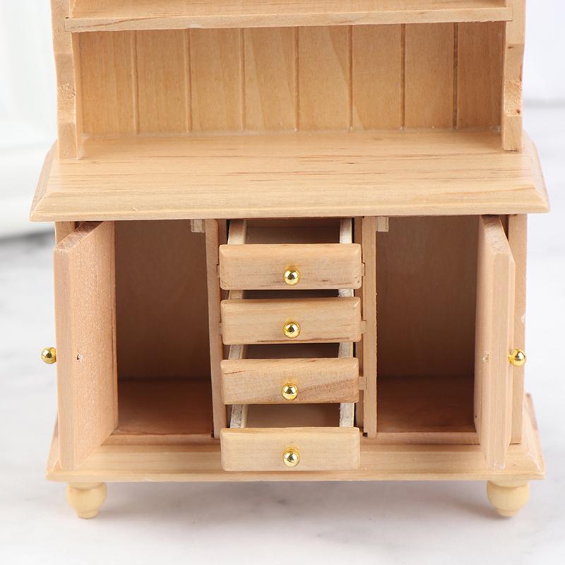 1:12 Миниатюрная мебель для кукольного домика Многофункциональный деревянный шкаф Книжный шкаф Книжная полка