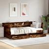 VidaXL Daybed with Drawers, Sofa Bed with Storage, Guest Bed, Living Room Bedroom Furniture, Modern, Oak 3280857