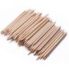 Orange Wood Nail Art Sticks: 100 Double-Ended Wooden Cuticle Pushers (7.5cm)