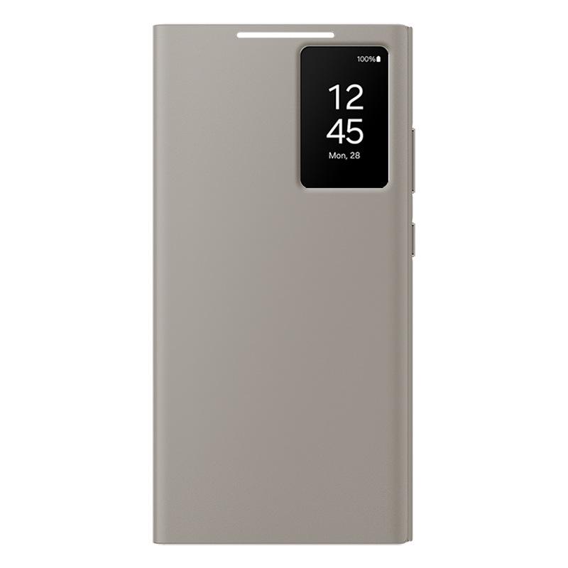 Защитный кожаный чехол Smart Window для Samsung Galaxy S24 Ultra/S23/S22+ (Непереворачиваемый)