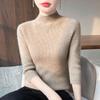 New Spring and Summer Half-high Neck Short-sleeved Sweater for Women's Fashionable Base Shirt with A 7-quarter Sleeve Sweater Slim Body