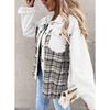 Denim Jacket, Long Sleeved, Checkered, Button Up, Shirt, Jacket Top
