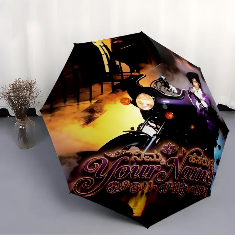 Personalized Name Singer Print Umbrella, UV Shielding. It Has Eight Sturdy Ribs for Outdoor Use And Perfect As a Holiday Gift