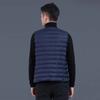 Autumn Winter New Men Thin Down Cotton Coat Vests Stand Collar Solid Button Pockets Fashion Casual Loose Sleeveless Cardigan Top