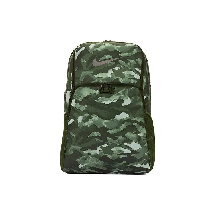 Nike Polyester Backpack Regular Unisex Green Camouflage (Unisex) Backpacks BA6216 100