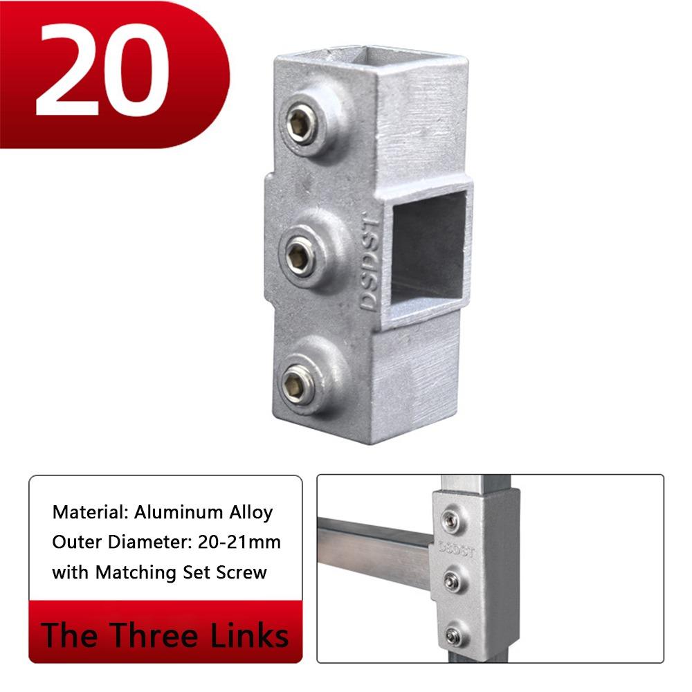 20x20mm Square Tube 25x25mm Aluminum Alloy Aluminum Alloy Elbow Fixed Pipe Clamp Connector Accessories Pipe Fixed Joint
