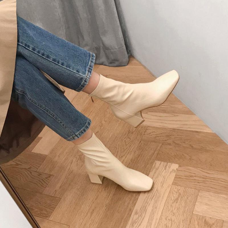 Роскошные короткие сапоги для женщин в Европе и Америке 2024 года, новые весенне-осенние сапоги, одинарные сапоги, средние узкие сапоги на высоком каблуке