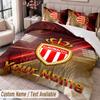 Monaco FC Printed Bedding Set Custom Name Text 1 Duvet Cover 2 Pillowcases For Bedroom